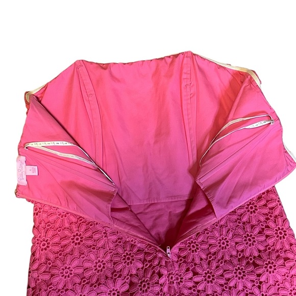 🔆 Lilly Pulitzer Strapless Floral Lace Bowen Dress, Size 4 - Picture 5 of 6